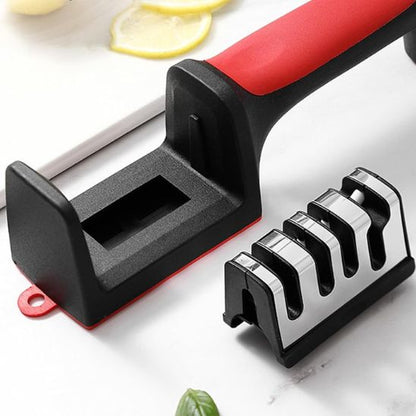 Aiguiseur couteau robuste efficace, ses quatre étapes distinctes