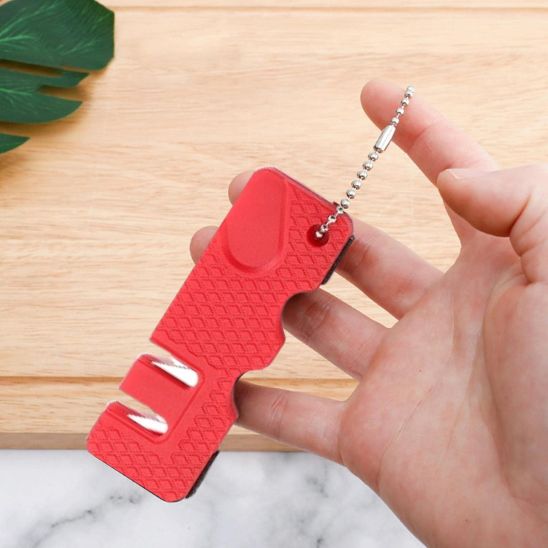 aiguiseur de couteau simple efficace la couleur rouge