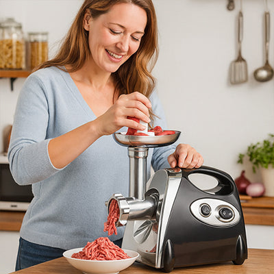 hachoir à viande puissant pratique, système de sécurité