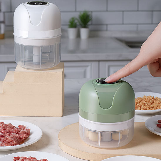 mini hachoir electrique robuste puissant, préparez une salade composée