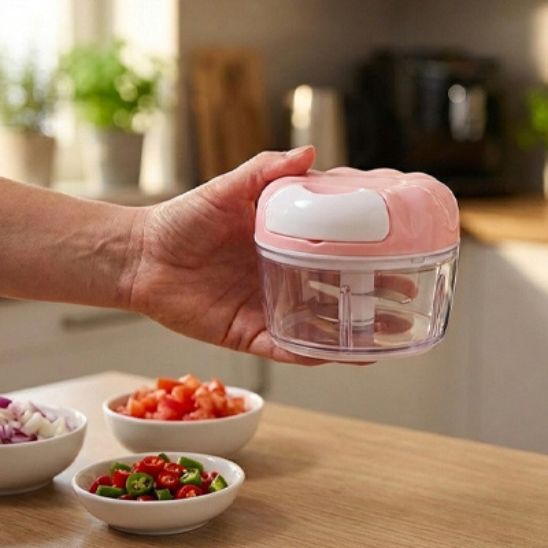 mini hachoir manuel compact efficace, gagnez du temps
