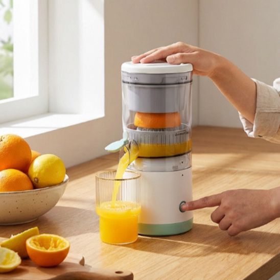 Presse-agrume électrique rapide, précis, pour préparer un jus d'orange